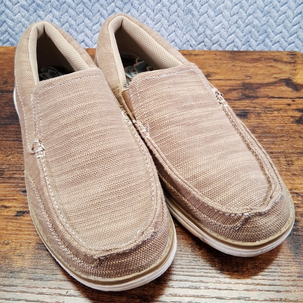 Sonoma Goods For Life Mens Morristan Tan Canvas Slip On Loafers Size 8.5 Med